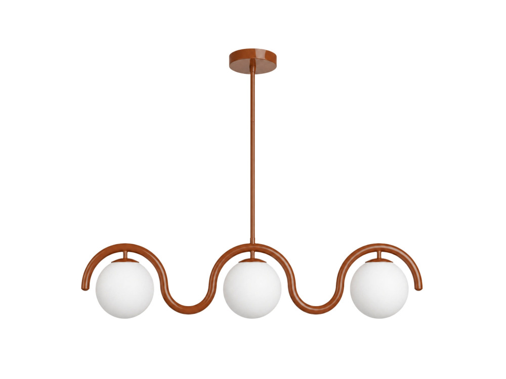 Lustre en métal "GEDIK-20442" - 80 x 17 cm - Marron / Orange