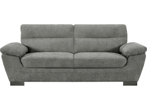 Canapé fixe en tissu "Dallas" - 210 X 88 X 90 cm - 3 places - Gris