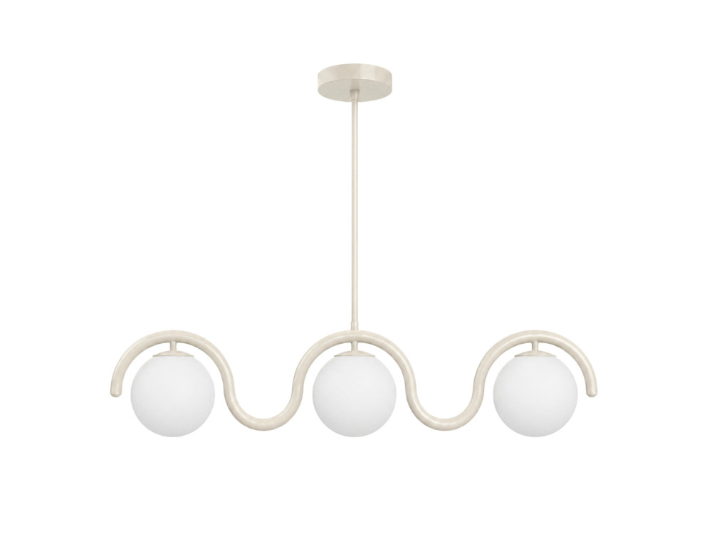 Lustre en métal "GEDIK-20442" - 80 x 17 cm - Beige