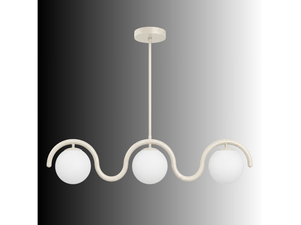 Lustre en métal "GEDIK-20442" - 80 x 17 cm - Beige