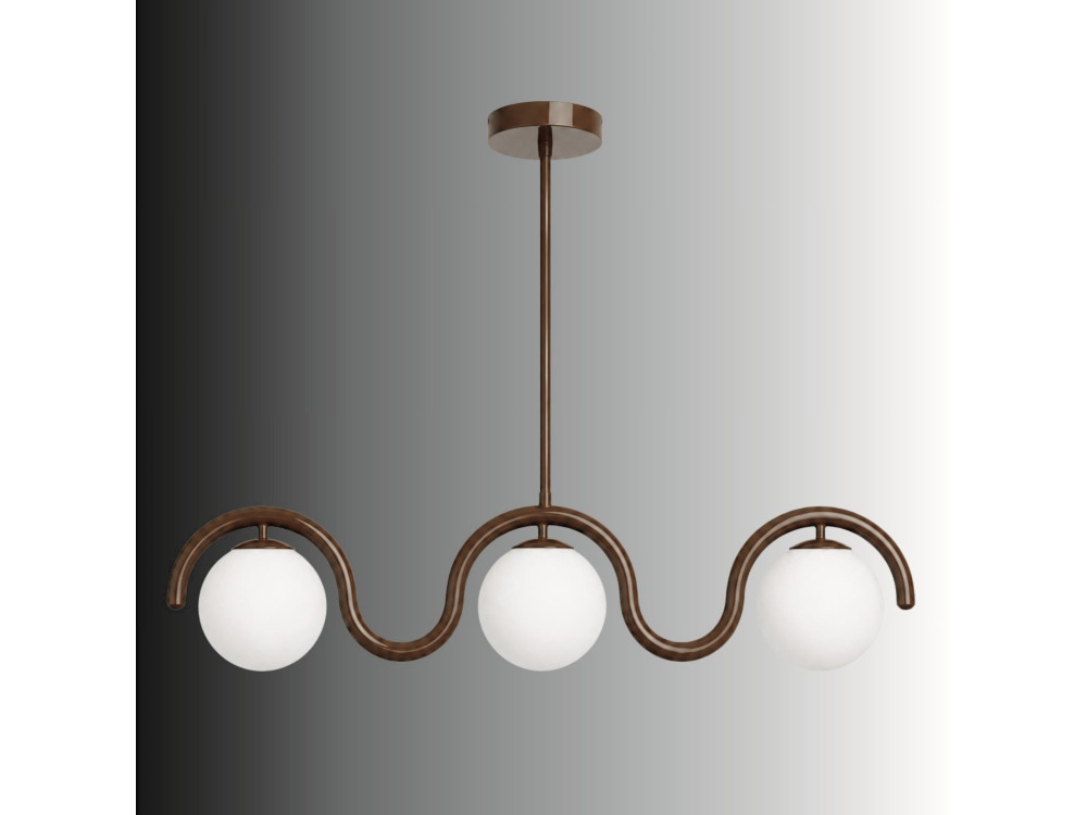 Lustre en métal "GEDIK-20442" - 80 x 17 cm - Marron