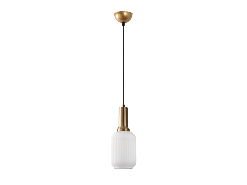 Lampe suspendue en métal "Asker" - 13 x 13 cm - Doré