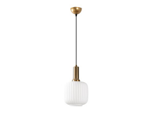 Lampe suspendue en métal "Asker" - 20 x 20 cm - Doré
