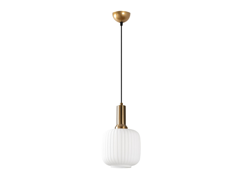 Lampe suspendue en métal "Asker" - 20 x 20 cm - Doré