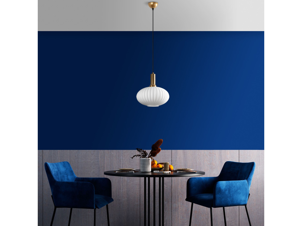 Lampe suspendue en métal "Asker" - 30 x 30 cm - Doré