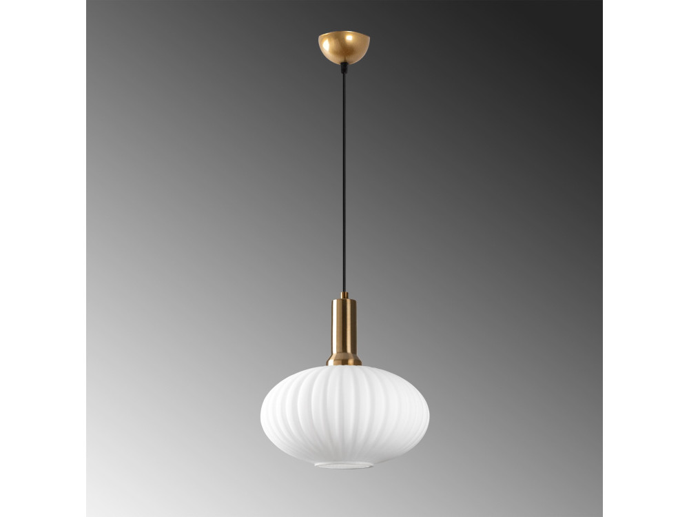 Lampe suspendue en métal "Asker" - 30 x 30 cm - Doré