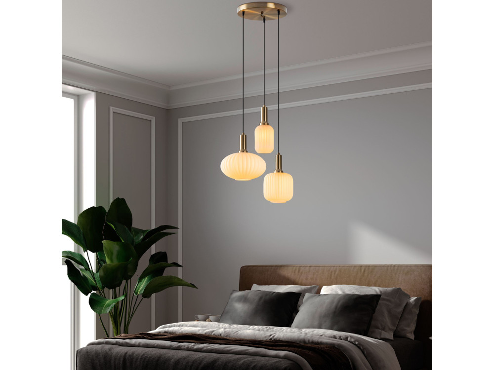 Lustre en métal "Asker" - 55 x 55 cm - Doré