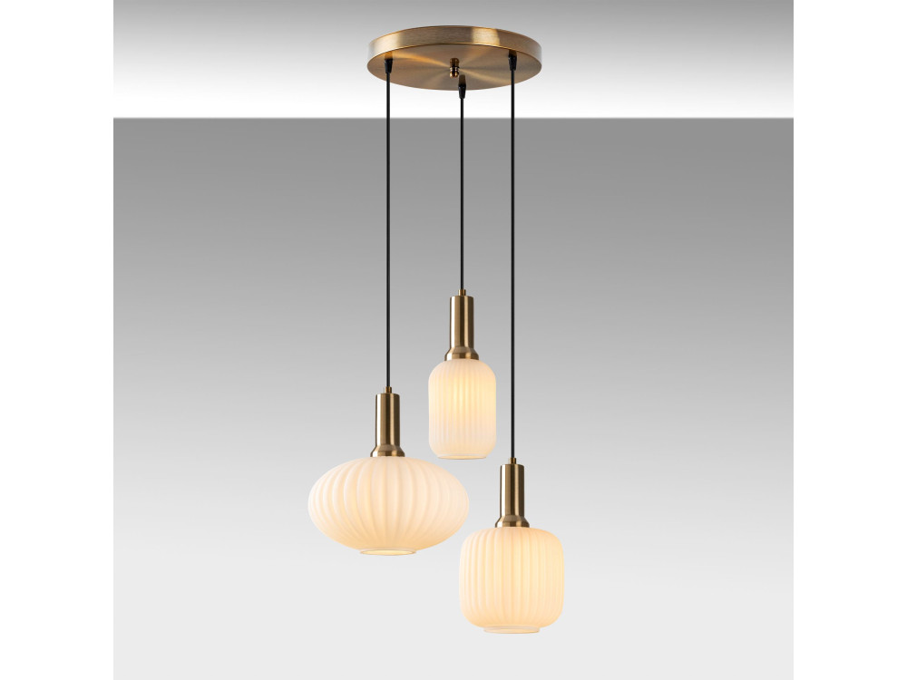 Lustre en métal "Asker" - 55 x 55 cm - Doré