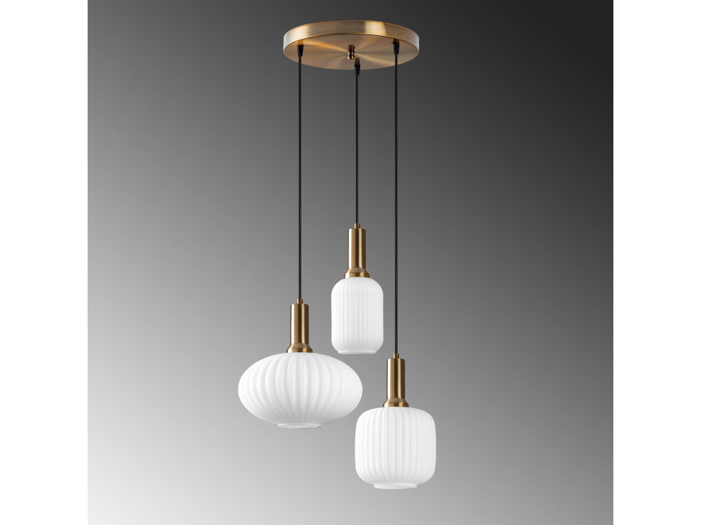 Lustre en métal "Asker" - 55 x 55 cm - Doré