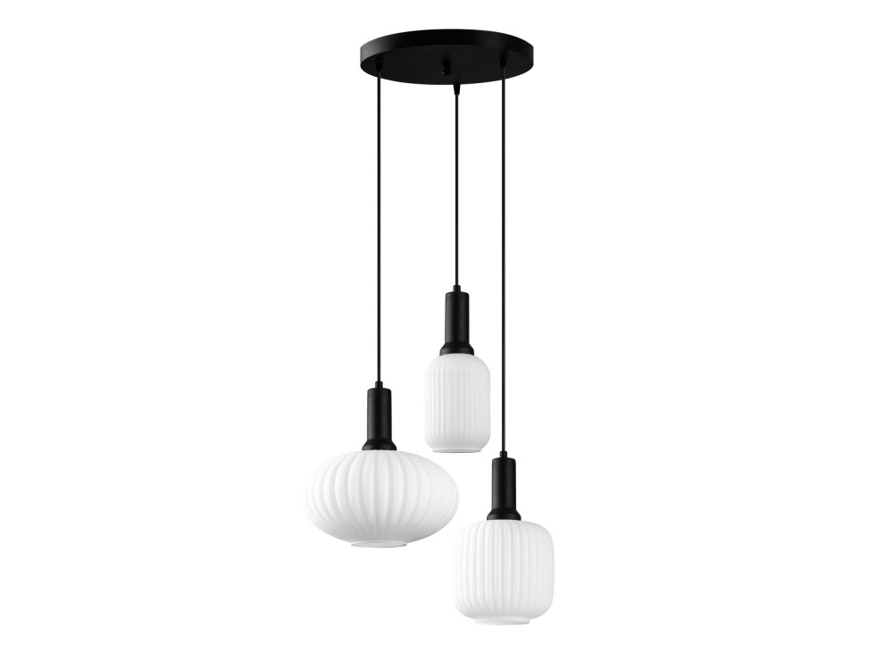 Lustre en métal "Asker" - 55 x 55 cm - Noir