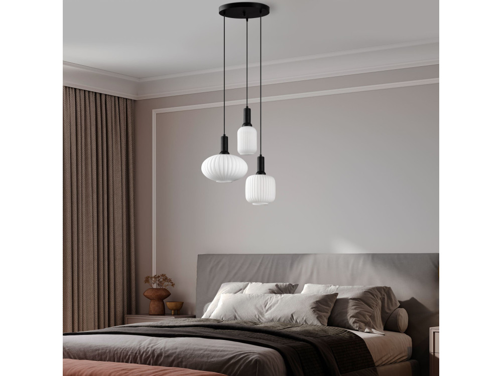 Lustre en métal "Asker" - 55 x 55 cm - Noir