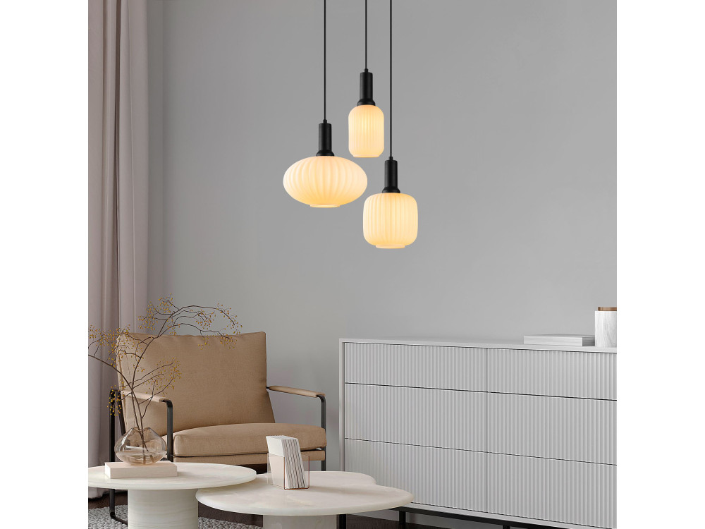 Lustre en métal "Asker" - 55 x 55 cm - Noir