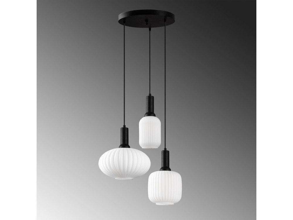 Lustre en métal "Asker" - 55 x 55 cm - Noir