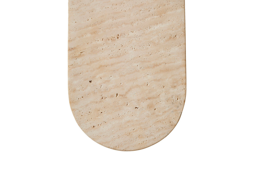 Applique murale en travertin "Tor All" - 18 x 1 cm - Beige / Blanc