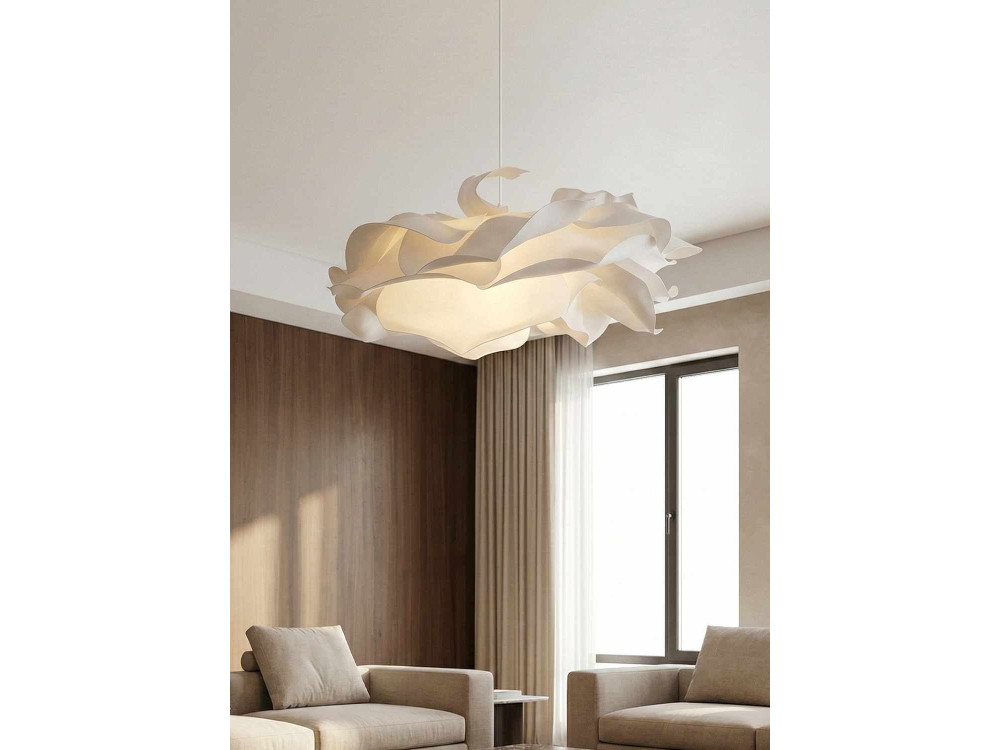 Lampe suspendue en plastique "MOD0009" -  58 x 58 cm - Blanc
