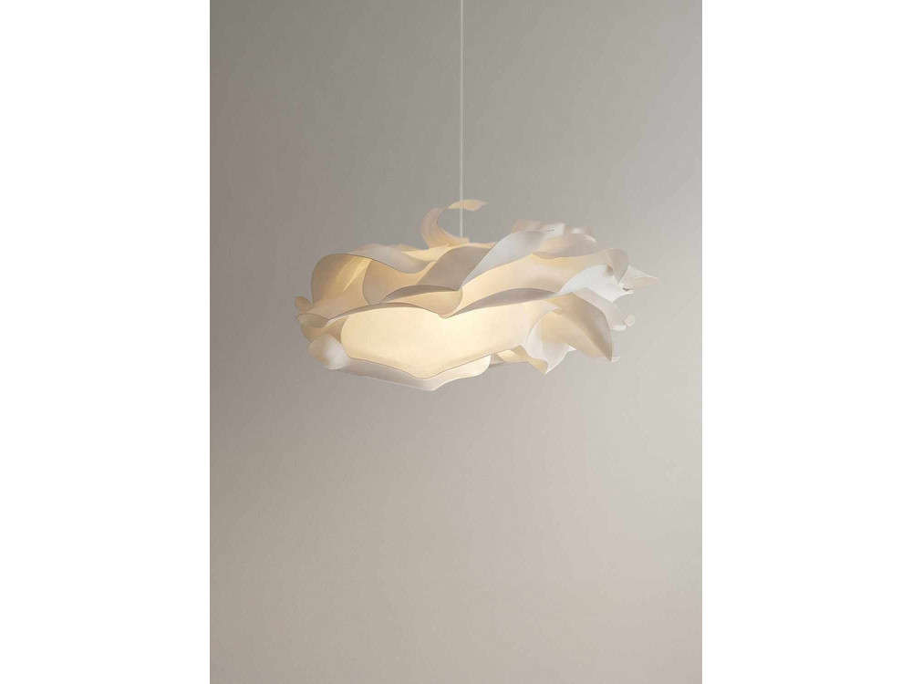 Lampe suspendue en plastique "MOD0009" -  58 x 58 cm - Blanc