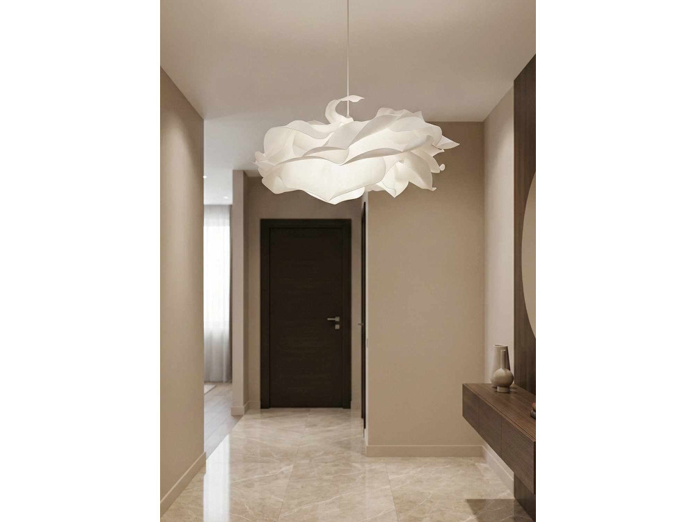 Lampe suspendue en plastique "MOD0009" -  58 x 58 cm - Blanc