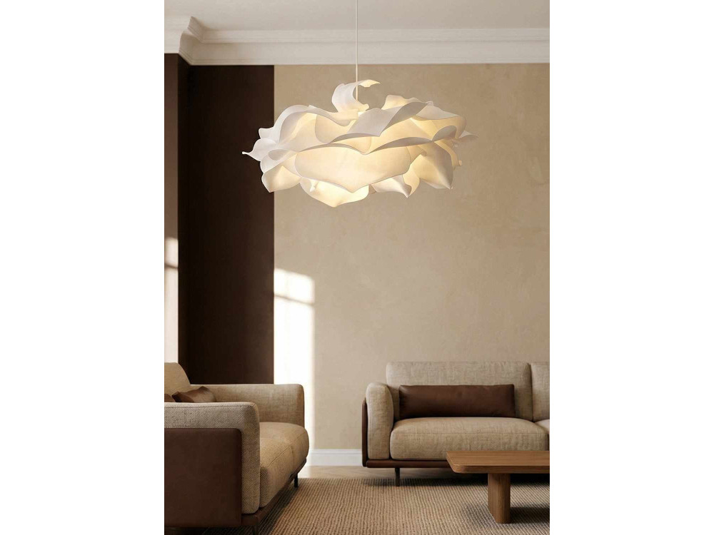 Lampe suspendue en plastique "MOD0009" -  58 x 58 cm - Blanc