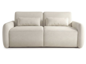 Canapé lit convertible express "Aurelie" - Matelas 18 cm - Couchage 140 cm - 3 places - Beige