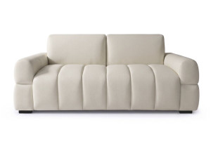Canapé lit convertible express "Zoé" - Matelas 18 cm - Couchage 140 cm - 3 places - Beige