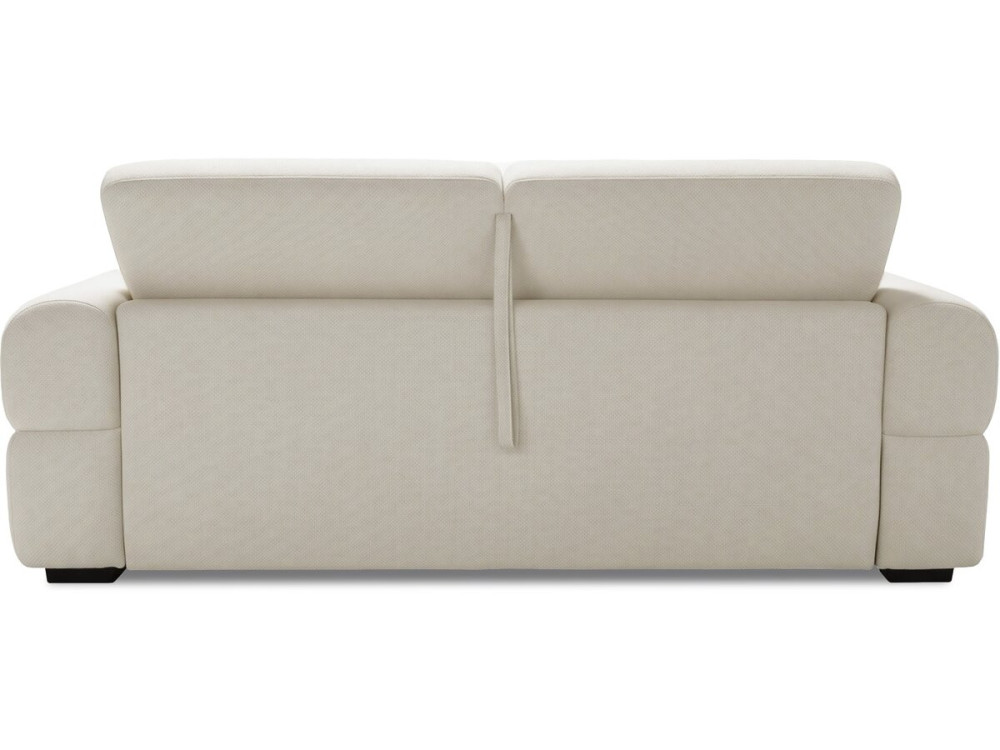 Canapé lit convertible express "Zoé" - Matelas 18 cm - Couchage 140 cm - 3 places - Beige