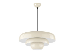 Lampe suspendue en métal "Layer" - 43 x 43 cm - Beige