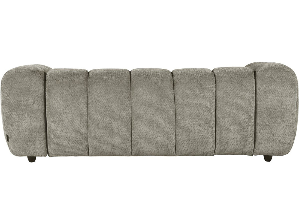 Canapé droit style bubble en tissu "Courcelles" - 3 places - Marron