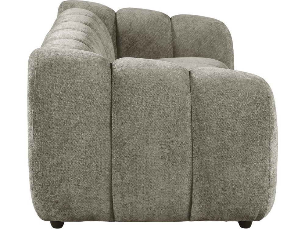 Canapé droit style bubble en tissu "Courcelles" - 2 places - Marron