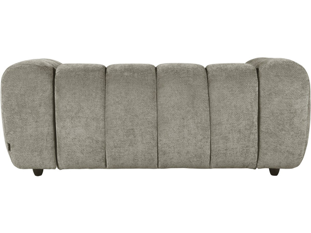 Canapé droit style bubble en tissu "Courcelles" - 2 places - Marron