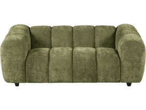 Canapé droit style bubble en tissu "Courcelles" - 2 places - Vert