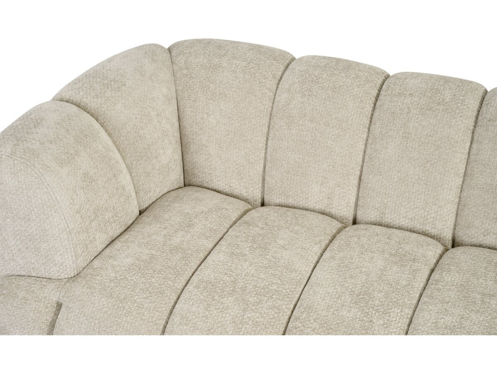 Canapé droit style bubble en tissu "Malakoff" - 3 places - Beige