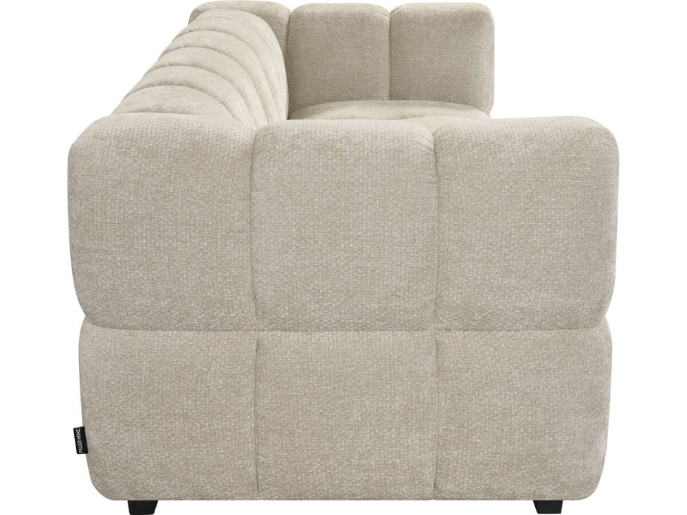 Canapé droit style bubble en tissu "Spontini" - 3 places - Beige
