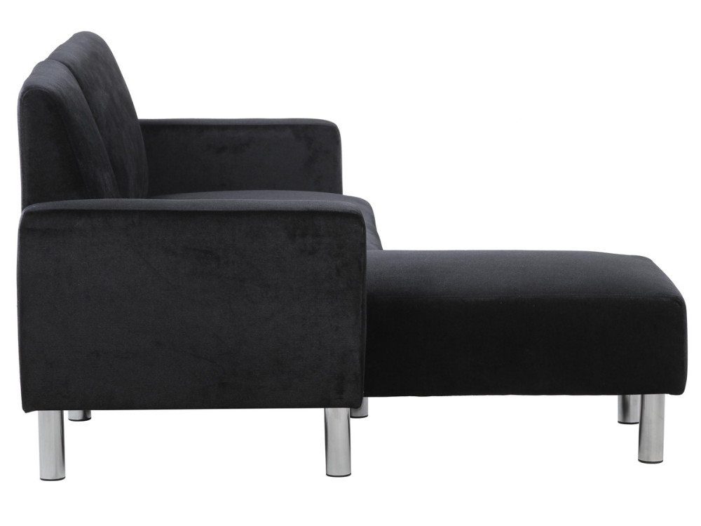 Canapé d'angle tissu réversible "Rio" - 4 places - Gris anthracite