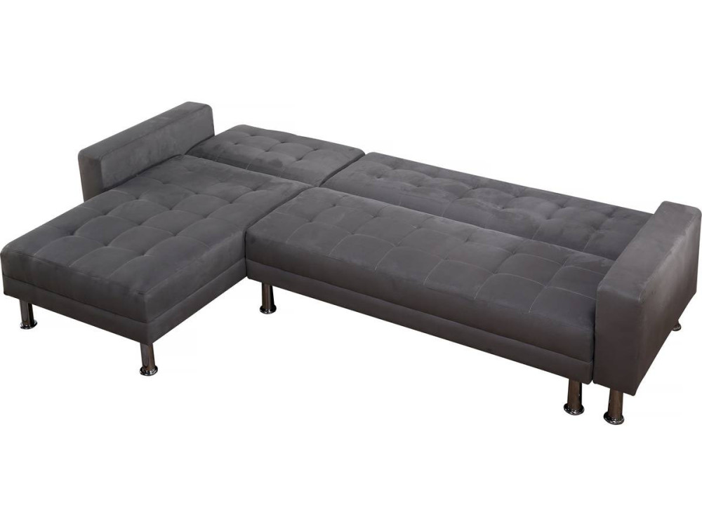 Canapé d'angle convertible et réversible "Theo"- 4 places - Gris