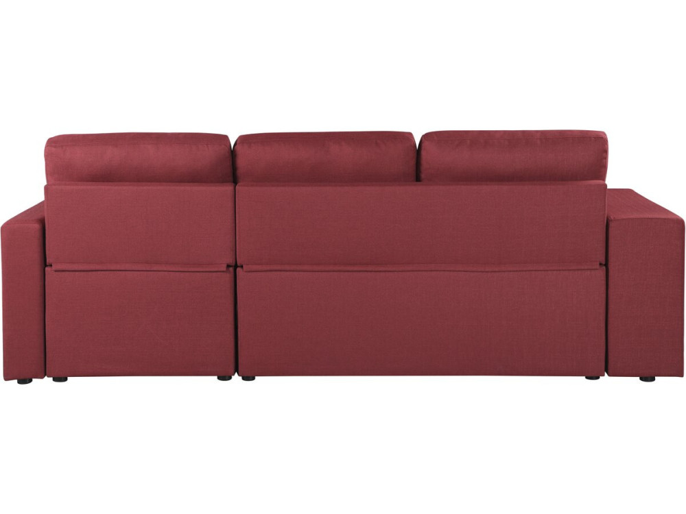 Canapé d'angle convertible/réversible "Axel" - 3 places - Rouge