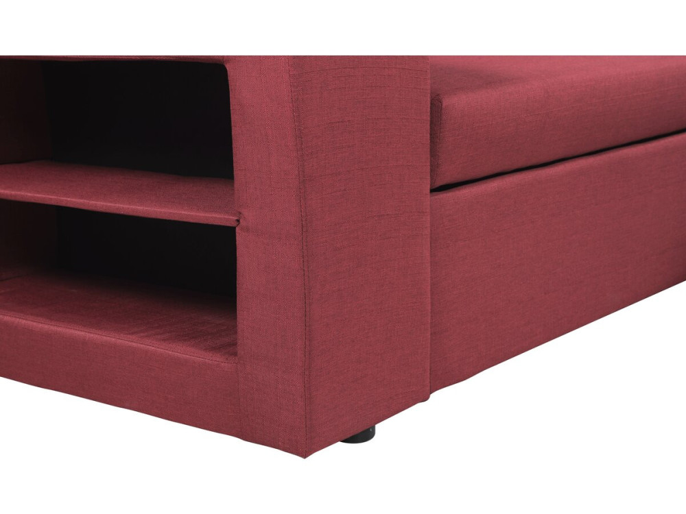 Canapé d'angle convertible/réversible "Axel" - 3 places - Rouge