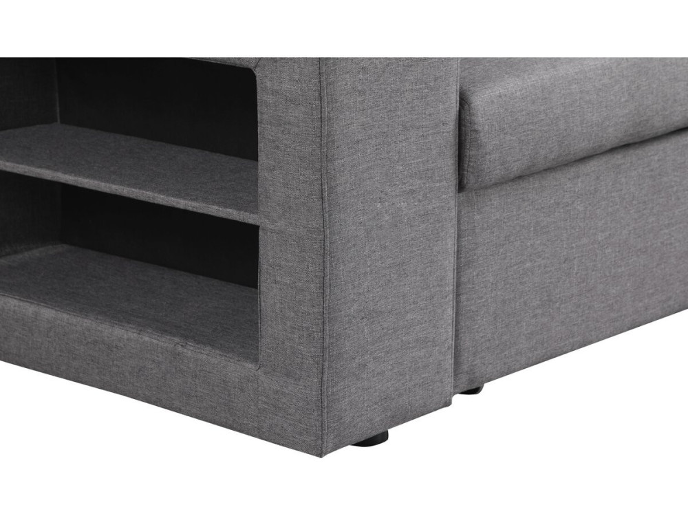 Canapé d'angle convertible/réversible "Axel" - 3 places - Gris