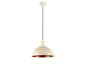 Lampe suspendue en métal "Echo" - 26 x 26 cm - Beige