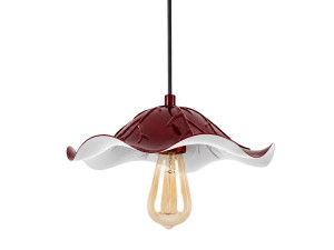 Lampe suspendue en métal "Liana" - 29 x 29 cm - Bordeaux