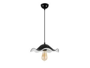 Lampe suspendue en métal "Liana" - 29 x 29 cm - Noir