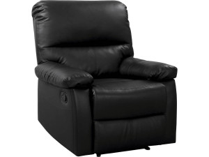 Fauteuil relax "Lincoln" - 90 x 89 x 103 cm - Noir