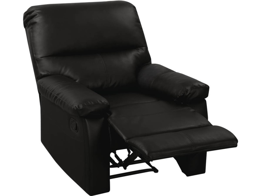 Fauteuil relax "Lincoln" - 90 x 89 x 103 cm - Noir