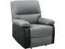 Fauteuil relax "Lincoln" - 90 x 89 x 103 cm - Noir/Gris foncé
