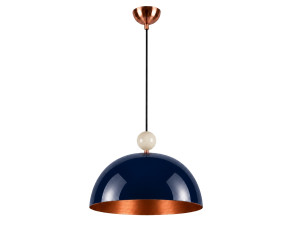 Lampe suspendue en métal "Bubble" - 40 x 40 cm - Bleu Marine