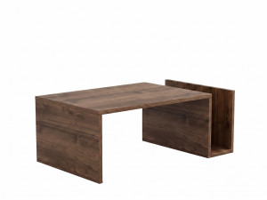 Table Basse en bois " Memo " - 86,8 x 32,4 x 50 cm - Noyer Venezia