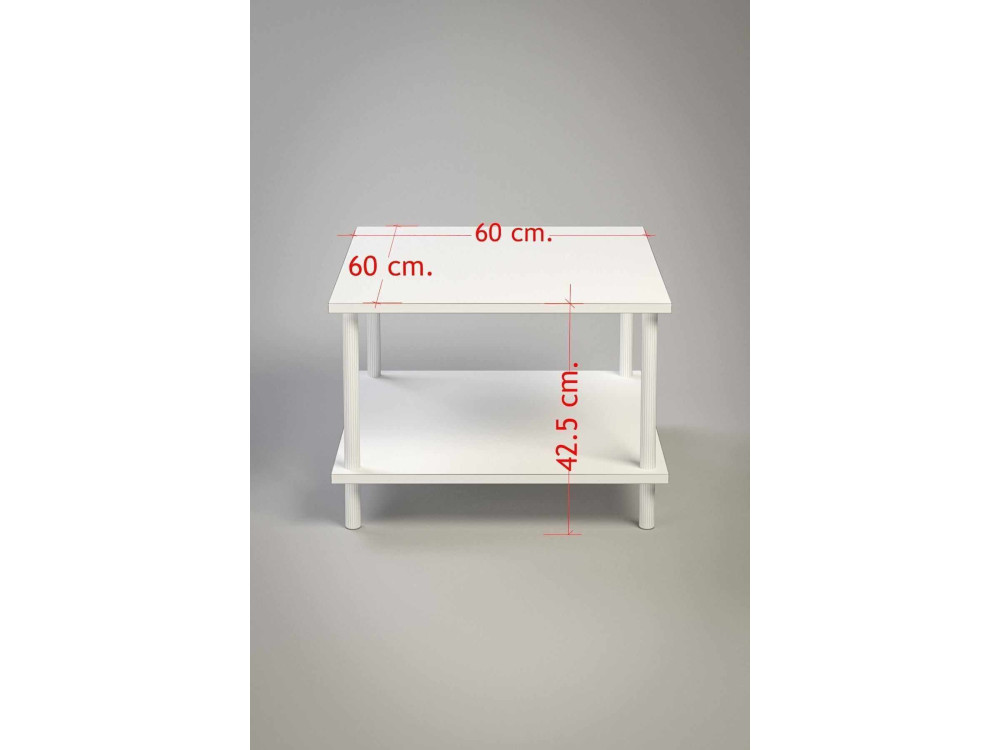 Table Basse en bois " Peka-0049 " - 60 x 42,5 x 60 cm - Chêne Saphir