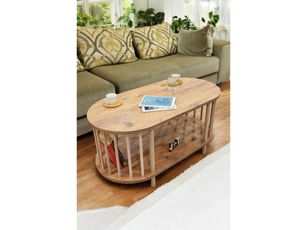 Table Basse en bois " Peka-0111 " - 90 x 43 x 45 cm - Pin
