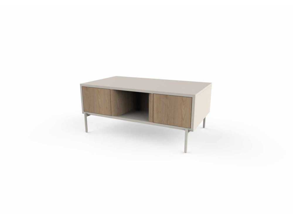 Table Basse en bois " VENTRO " - 100 x 42 x 60 cm - Grès