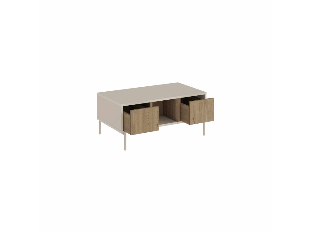 Table Basse en bois " VENTRO " - 100 x 42 x 60 cm - Grès