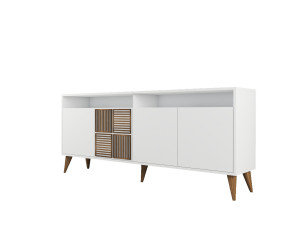 Buffet en bois "Milan" - 180 x 35 x 78 cm - Blanc